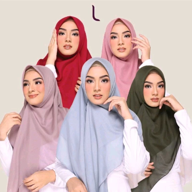 [Ukuran 120 X 120] Elzatta Hijab Jilbab Segi Empat Scarf Voal Keiva Vabira Kerudung Polos Best Selle
