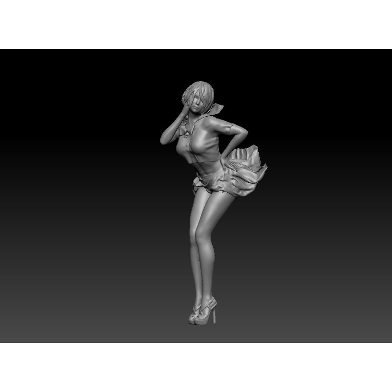 MINIATUR FIGURE SKALA 1/64 PAINTING & UNPAINT Sexy girl student