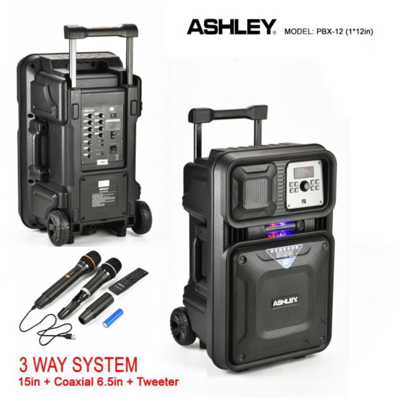speaker portable ashley pbx12 original 12 inch bluetooth ASHLEY PBX 12