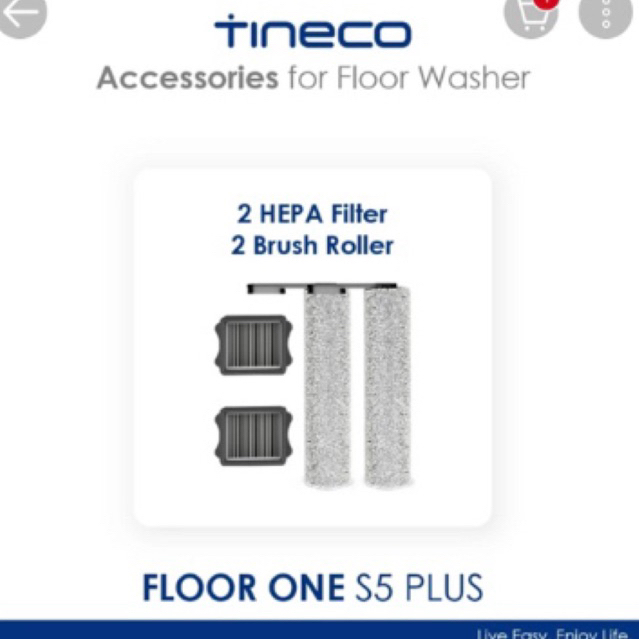 tineco s5/s5 pro accessories (2 roller/2hepa)