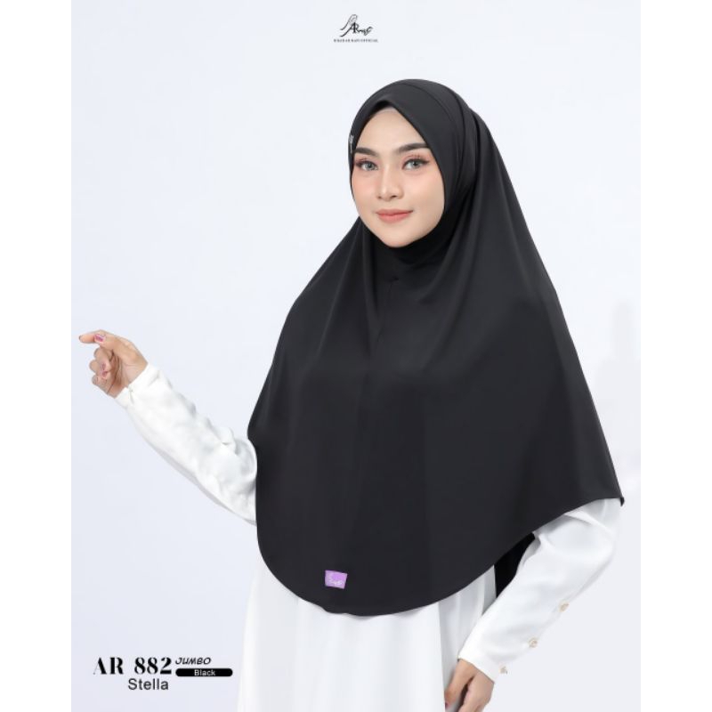 Spesial Harga PROMO ‼️READY Hijab/ krudung blusukan jumbo AR 882 Jumbo by Hijab AR Rafi Wanita Musli