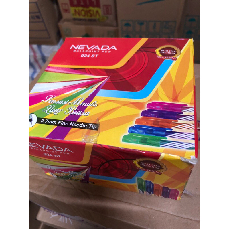 

(1gross isi 12kotak @12pcs total 144pcs)Pulpen NEVADA/Pulpen ulir/Pena/Ballpen/Bolpoin