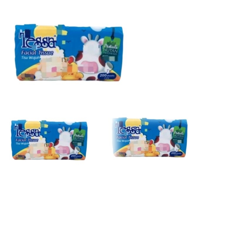 tisu tessa 200 sheet 3pcs/tisu tessa 200 sheet/tisu tessa murah
