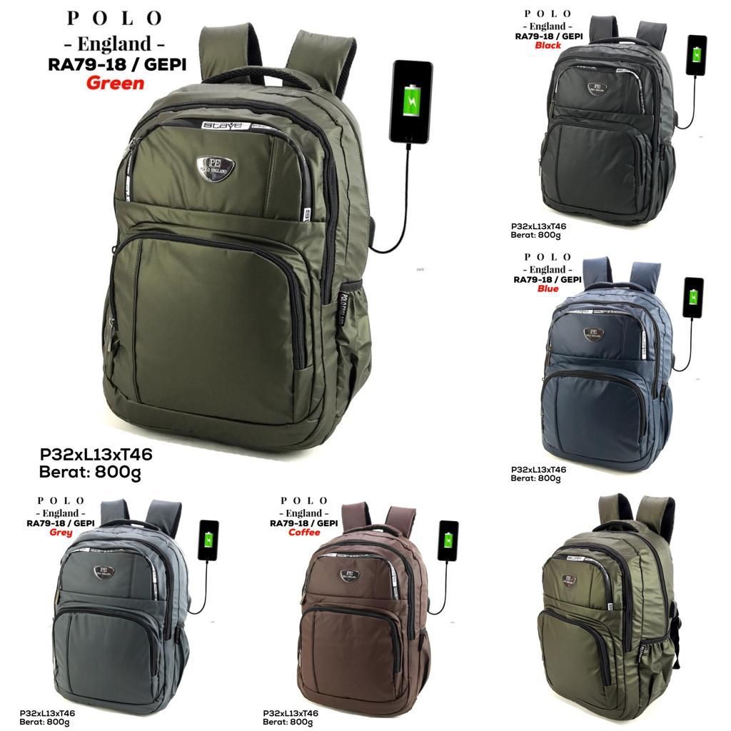 DISKON [POLO ENGLAND] TAS RANSEL LAPTOP POLO ENGLAND TAS RANSEL PARASUT ADA RIJEK PECAH