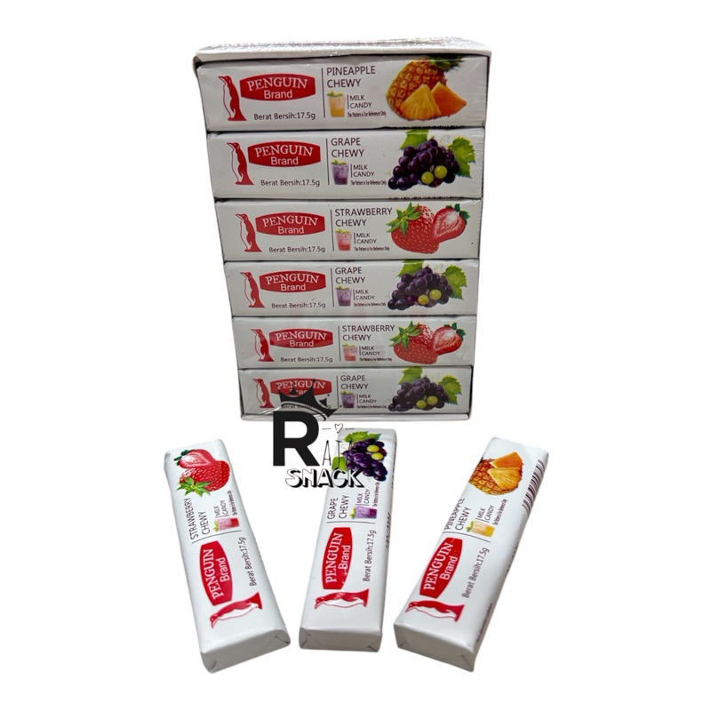 

PENGUIN BRAND PERMEN CHEWY MILK CANDY ISI 30PCS