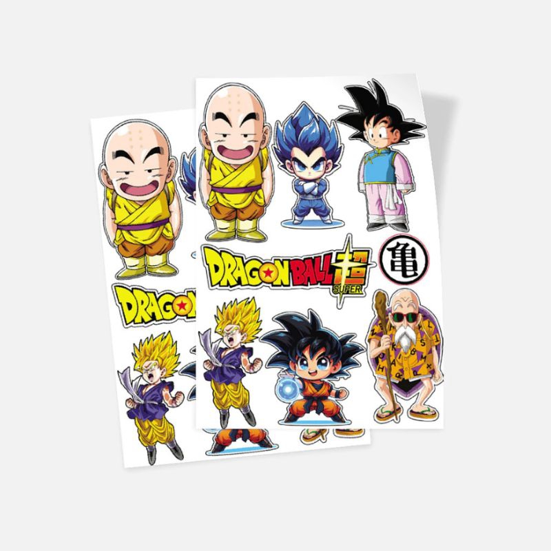 

Sticker Pack Ukuran A5 Dragon Ball Z Anti air Glosy bahan Quantec