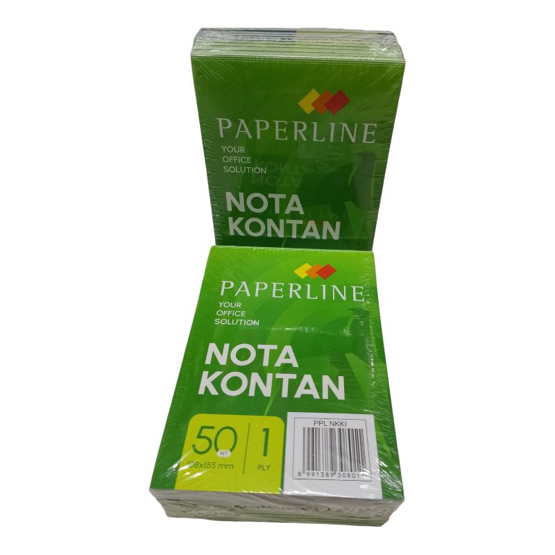 

Nota kontan paperline 1 play kecil 1 pak isi 10 pcs