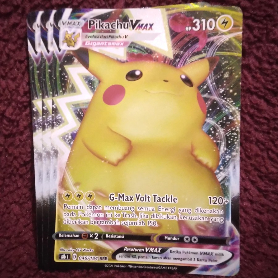 Pikachu VMAX v max RRR - Pokemon TCG Indonesia foil