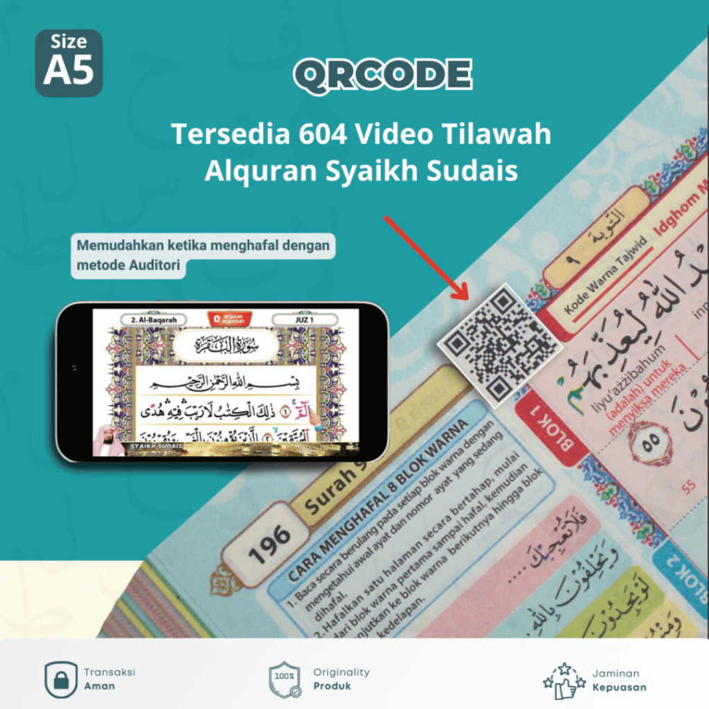 Al Quran Custom Nama Ukuran A5 Al Quran Hafalan Al Quran Berwarna Al Quran 8 Blok Warna Untuk Anak