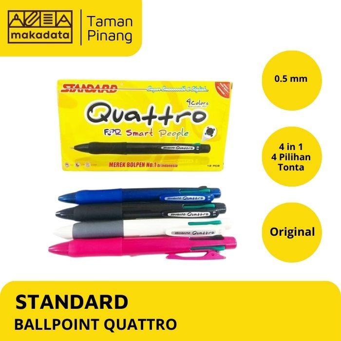 

STANDARD BOLPEN / PULPEN QUATTRO GEL 4 IN 1 (1 PCS)