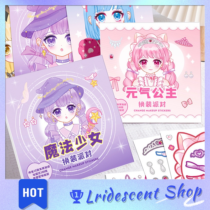 

DIY Buku Ganti Baju Stiker Change Makeup DIY Ketrampilan Dekorasi Mainan Anak Jumbo Stiker Ekspresi Girl Change Makeup Princess Stiker Book Anak Laki Laki Kado Hampers Ultah