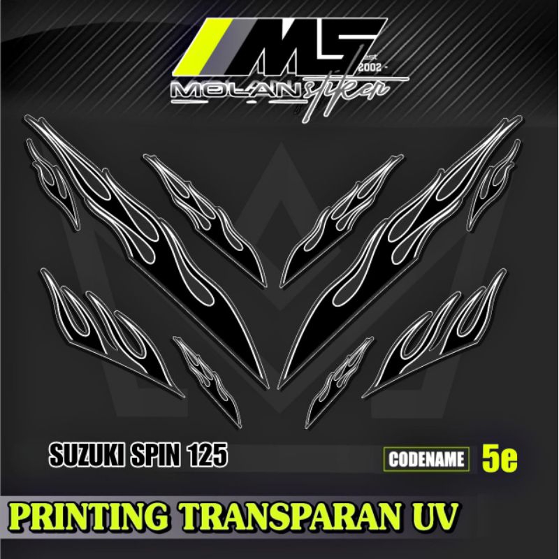 Decal Sticker Striping Variasi Transparan Uv Suzuki SPIN Api SPIN 125 R SPIN 125 NR Suzuki Step 125 