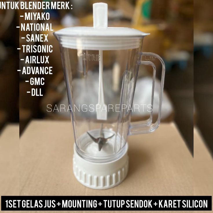 Diskon Terlaris  GELAS SET BLENDER JUS MIYAKO LAMA PUTIH  GELAS SET BLENDER JUS MIYAKO BL 11  GELAS 