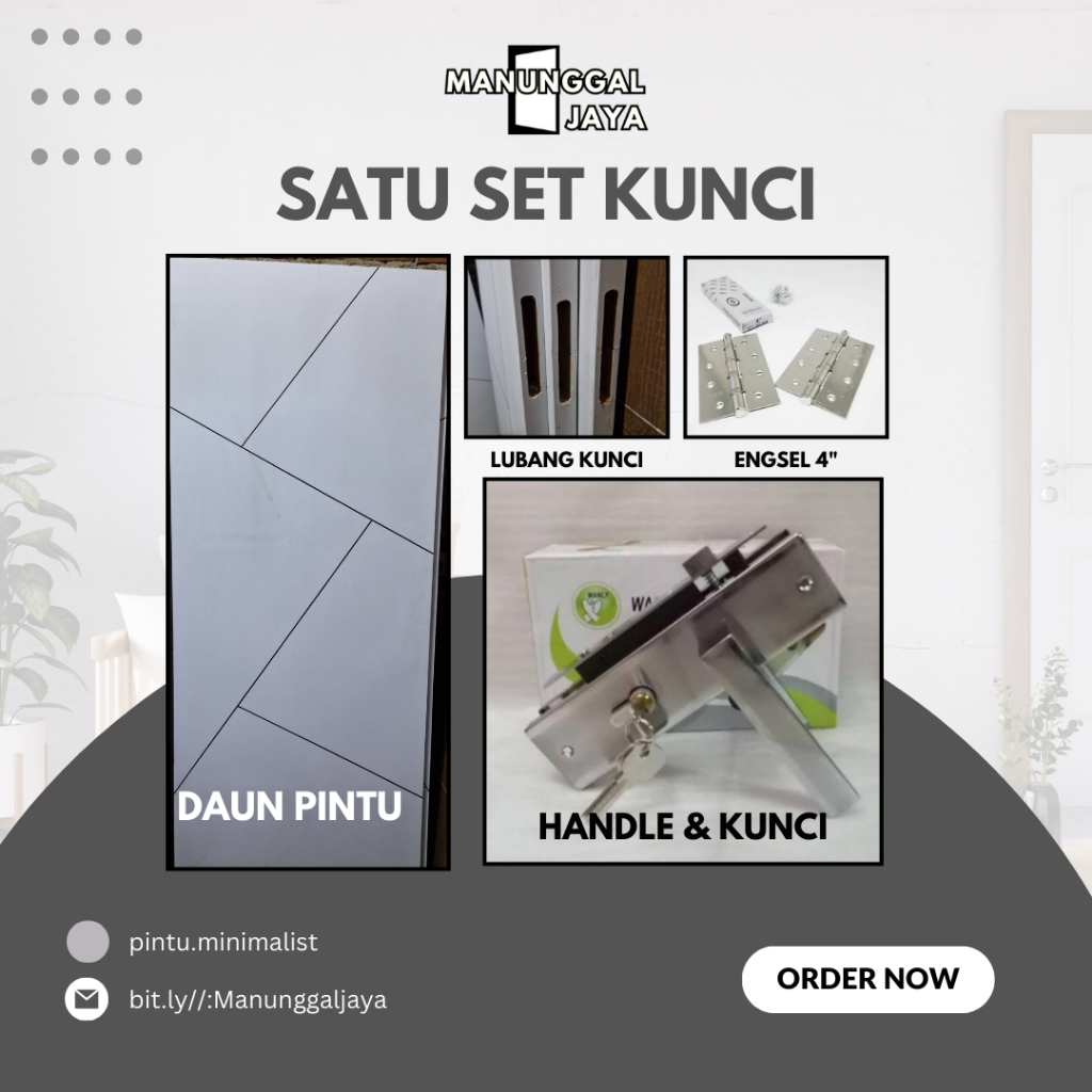Custom Pintu kunci kamar, engsel, minimalis, modern, murah