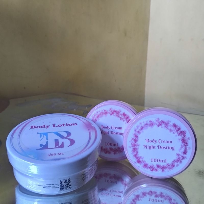 [LINDA BEAUTY 3 paket] 1 body lotion, 2 body cream night LB
