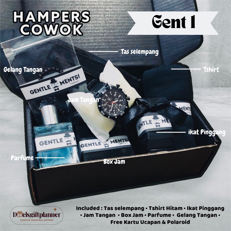 

(GEN-1) Hampers cowok/hadiah ultah cowok/hadiah wisuda/giftbox cowok tema hitam