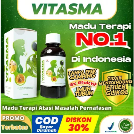 

PROMO paket 2 botol VITASMA - Madu Asma Herbal Atasi Masalah Asma TBC Paru Paru Sesak Nafas Sesak Napas Batuk Flek Obat Pernapasan Lega Aman Tanpa