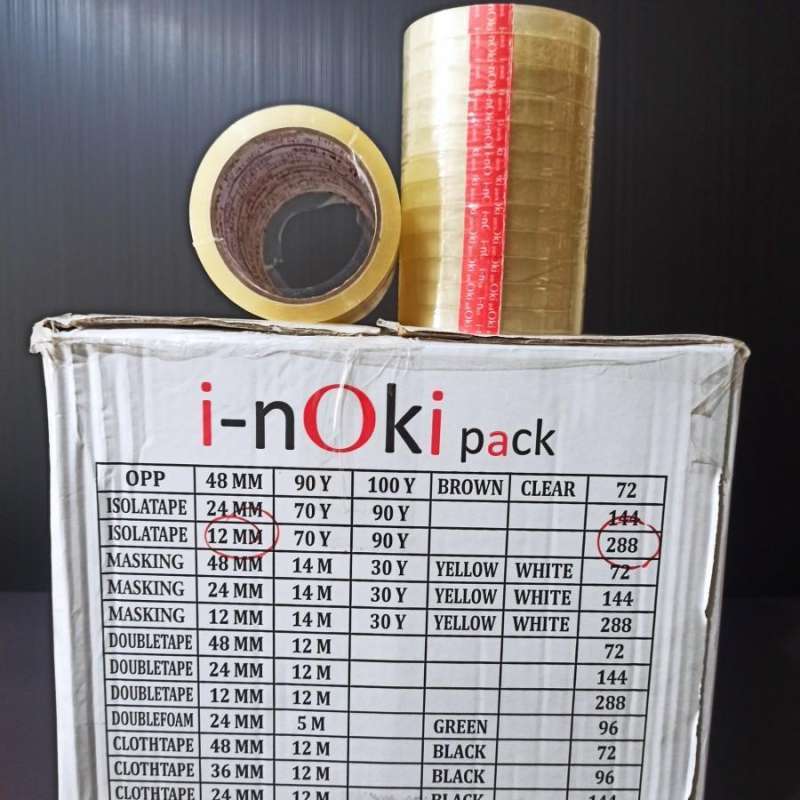 

Selotip Isolasi I-Noki 1/2 Inch (12mm) & 1 Inch (24mm)