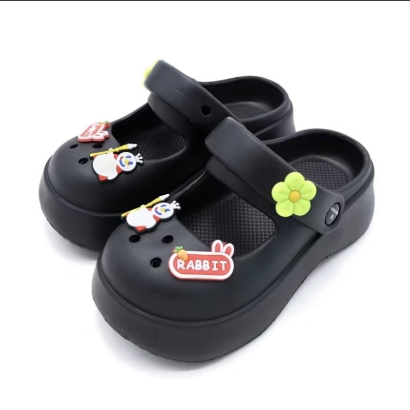 Sendal Anak Perempuan Crocs Jelly - Sendal Baim - Sendal Mixue Anti Air