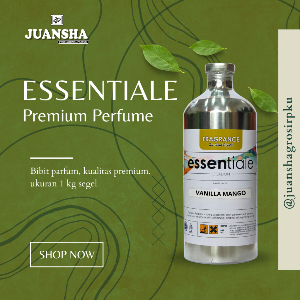 BIBIT PARFUM MURNI ||VANILLA MANGO  || ESSENTIALE || 1KG || SEGEL