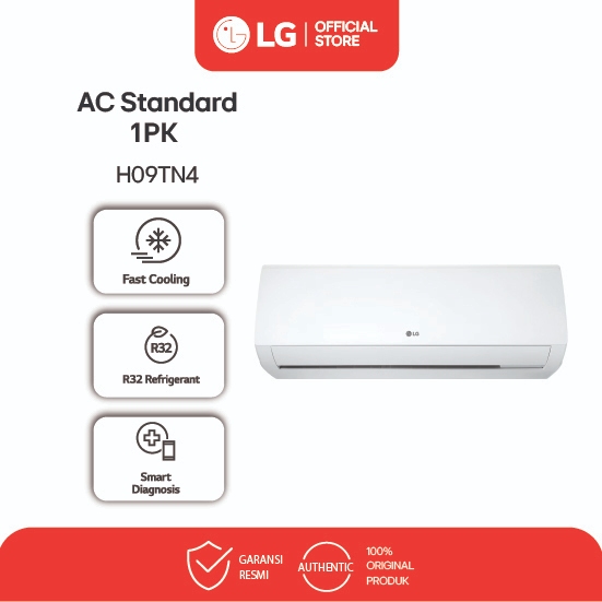 LG Air Conditioner / AC 1PK - New Hercules 2024 - Turbo Cooling Auto Swing Ramah Lingkungan - Daya R