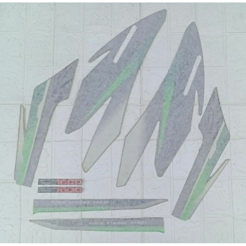 Striping sticker body Honda gl pro neotech 1996 ungu hijau original