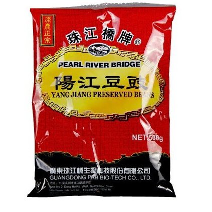 

Preserved Black Beans / Tausi Pearl River Bridge 500gr PRB Kacang Hitam Kering