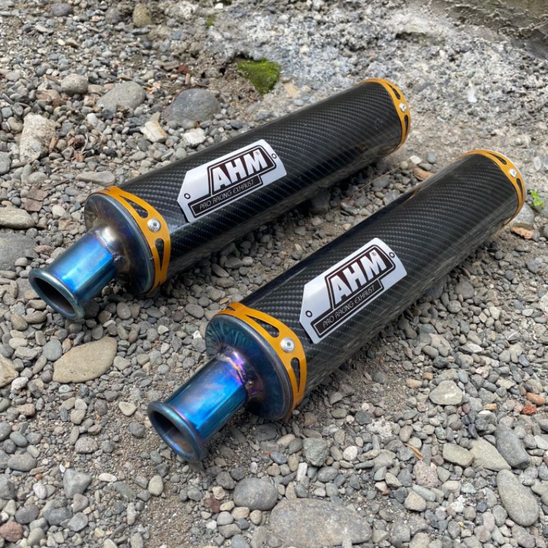 AHM 2Stroke Exhaust/Ekzos Stainless Carbon Type Only - Muffler/Exhaust AHM 2Stroke