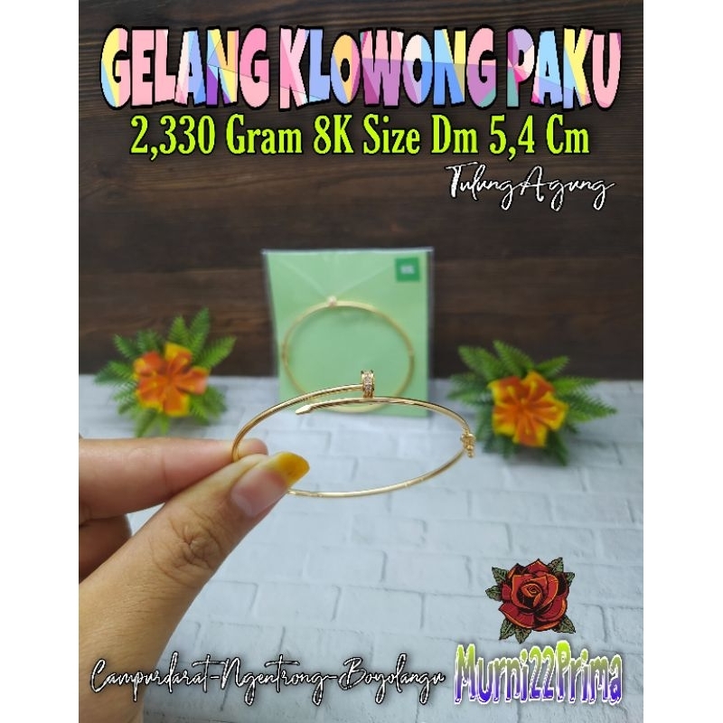 GELANG KLOWONG PAKU EMAS ASLI