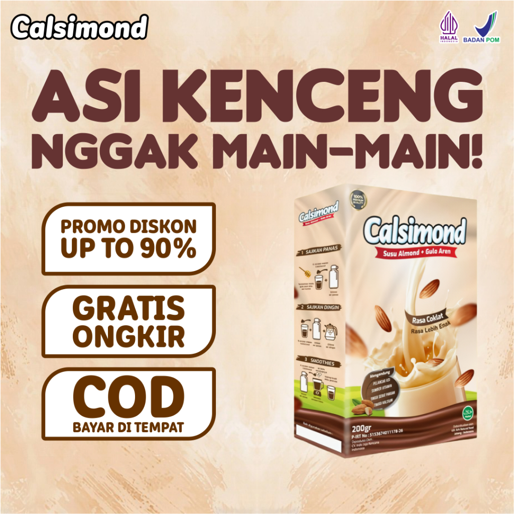 

Calsimond Susu Almond Kaya Kalsium, BPOM Halal, Gratis Ongkir COD!