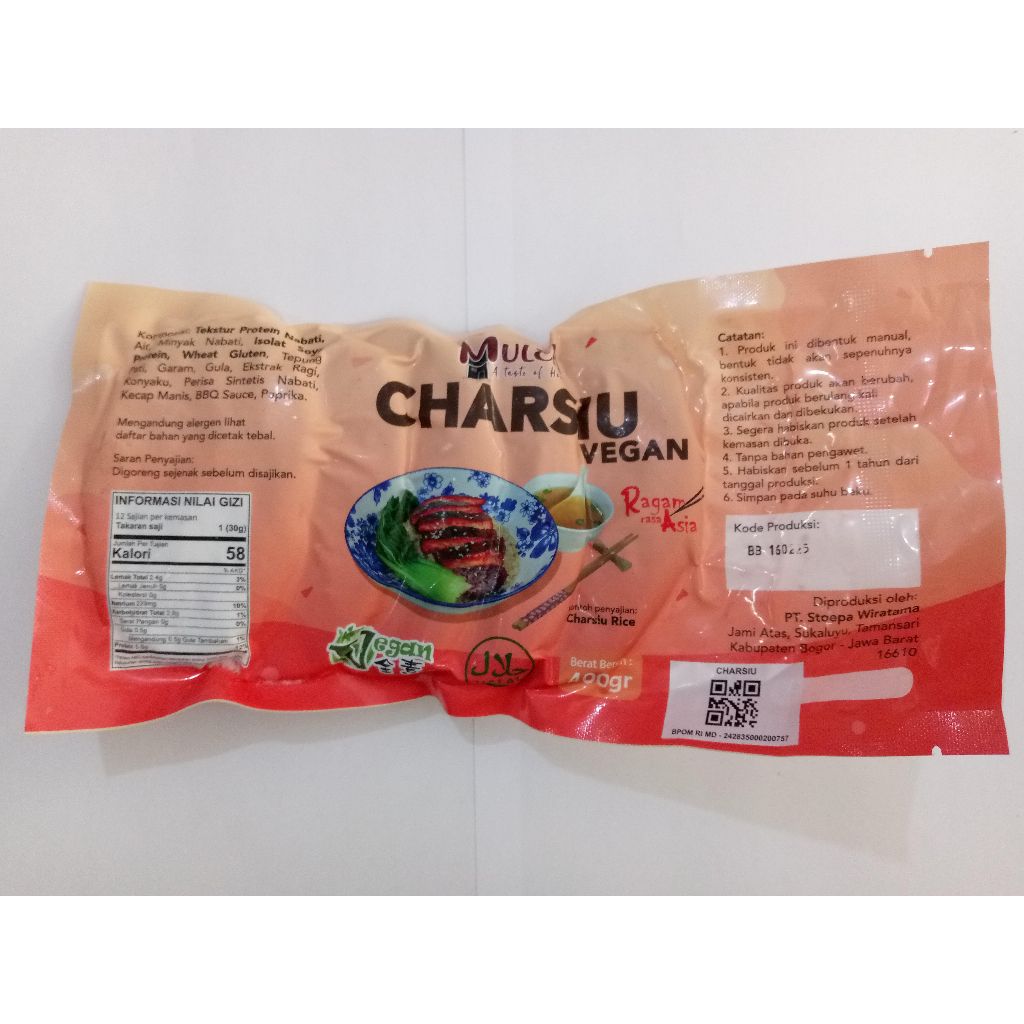 

Veggieway Muleh Charsiu Javanese Vegan 5Keping Vegetarian Frozen Plant Based