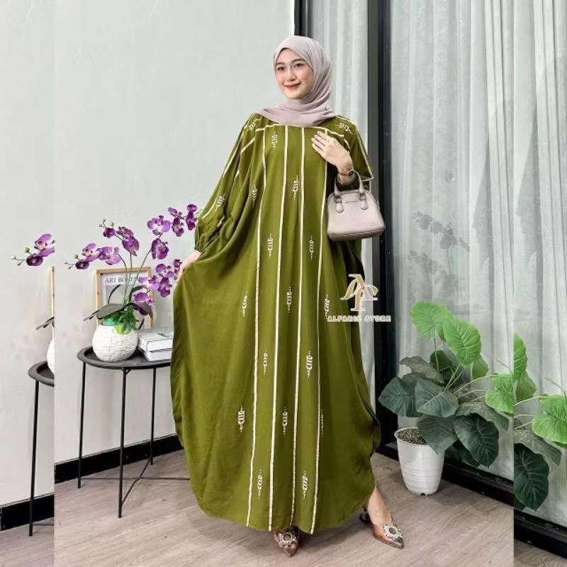 Kaftan Jumbo Daster Batik Long Dress Ld 160 Xxxl Lengan Panjang Baju Bumil Busui Gamis Kekinian