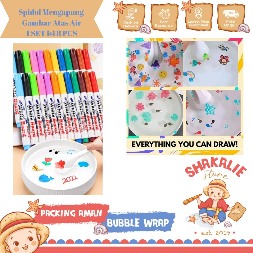 

Spidol Ngapung Air Spidol Papan Tulis Whiteboard Marker FLoating 12in1