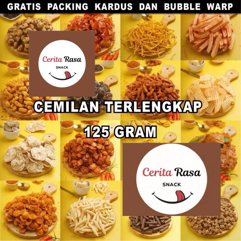 

SNACK/CEMILAN TERLENGKAP JAKARTA 125gr ( BASRENG / CHUBA / KERIPIK BAWANG / CENDOL KEJU / MAKARONI / TWIST CORN / STIK BALADO / TALAS / LANTING BAWANG / KERUPUK KULIT / SINGKONG ASIN / USUS / TAHU / SEBLAK)