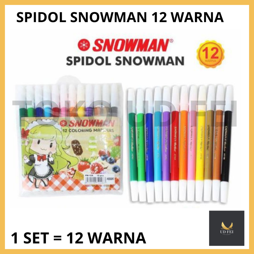 

(1 SET = 12 WARNA) SPIDOL SNOWMAN WARNA/ SPIDOL SNOWMAN 12 WARNA/ SPIDOL SNOWMAN 12 WARNA