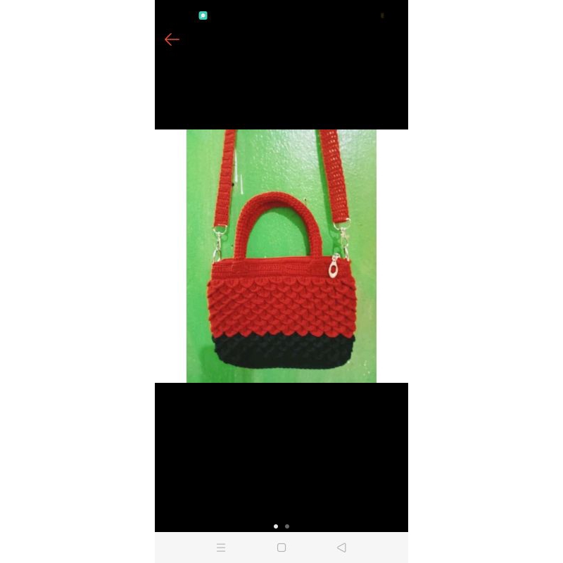 Tas Rajut Selempang/ tas rajut motif sisik
