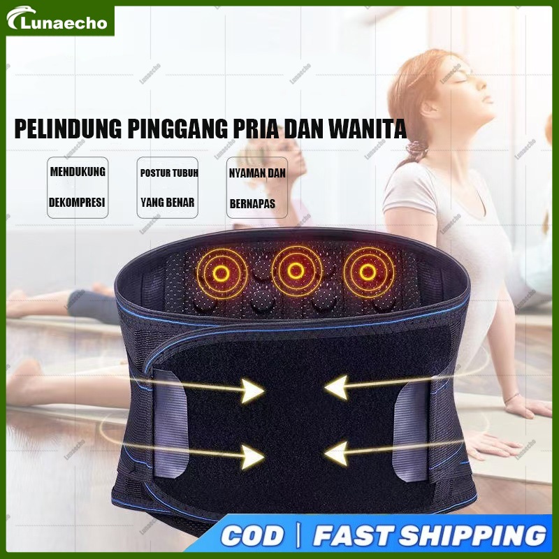 Premium Penyangga Punggung Pinggang Pria Wanita Corset Lumbar Corset Lumbar Graphene Tulang Belakang