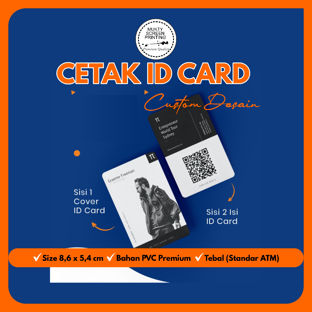 

Cetak Kartu ID Card PVC / Member Tebal Custom Desain
