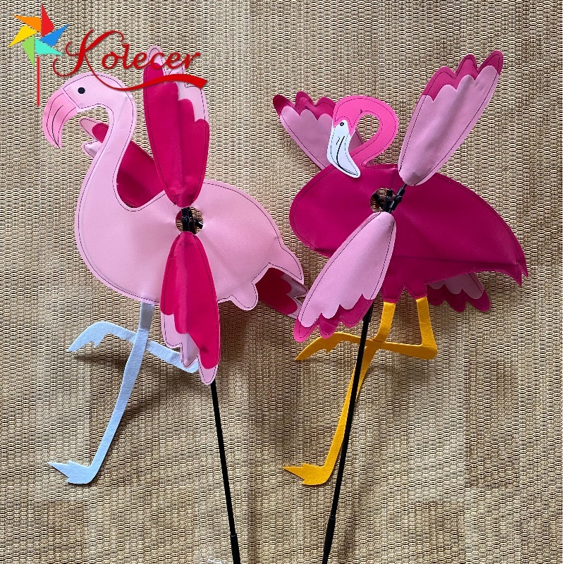 Kolecer Kincir Angin Flamingo Pinwheel Windmill Kitiran Taman