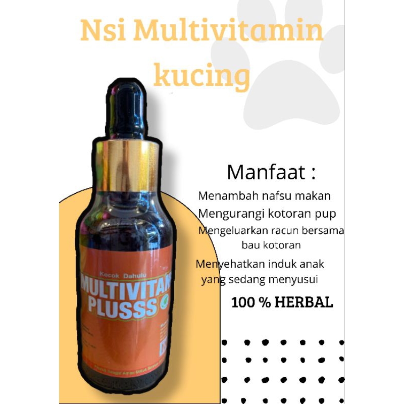 multivitamin kucing 100% herbal