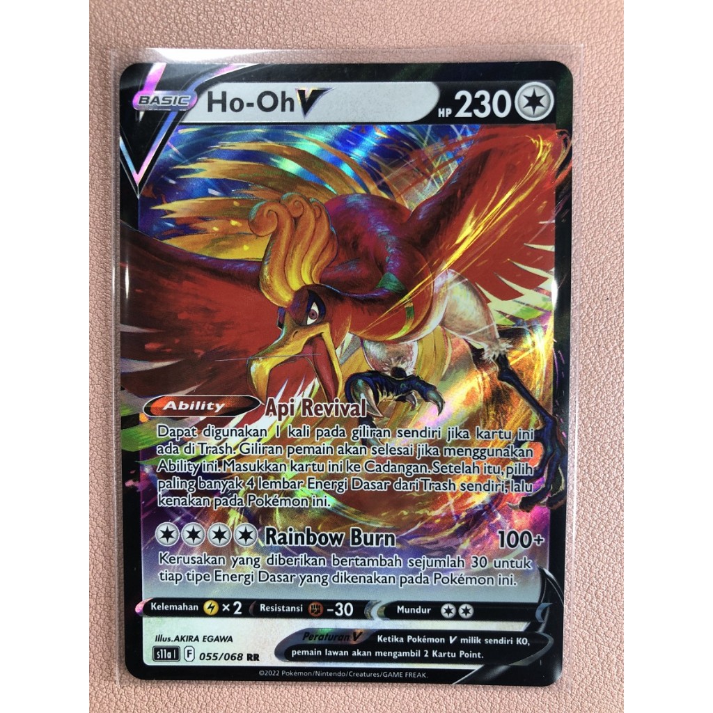 Ho-Oh V RR s11a Pokemon TCG Indonesia 055/068