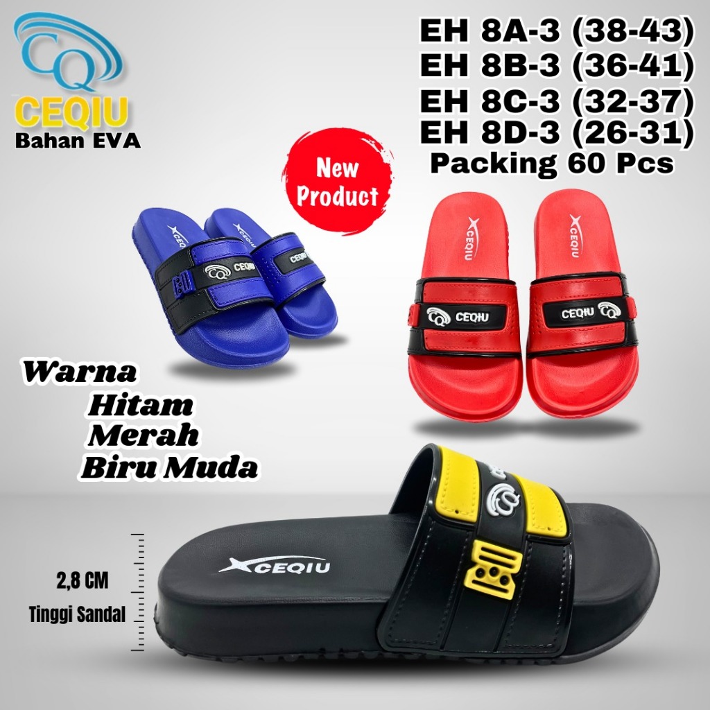 Sandal kokop design motif kekinian anak,remaja sandal ceqiu EH 8-3 [26/37] sandal cowok fashion