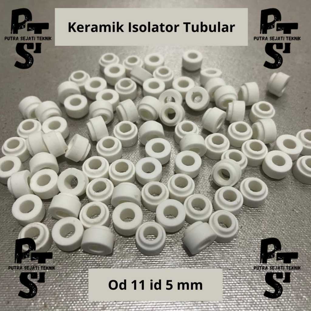 Keramik Isolator Tubular Heater Od 11 id 5 mm | Keramik Heater Isolator Pemanas