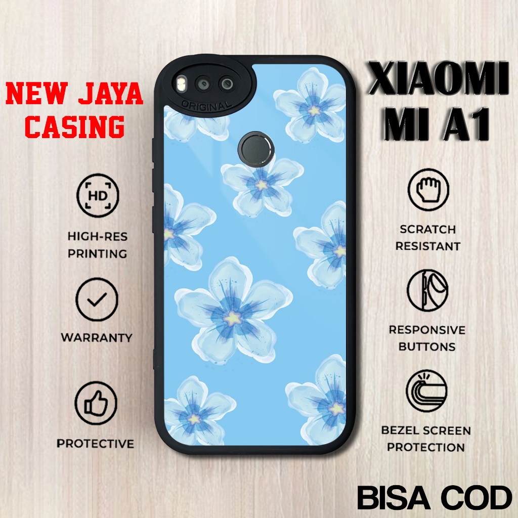 Case Xiaomi Mi A1 Terbaru Flower 1 Casing Mi A1 Termurah Hardcase Softcase Glossy Terlaris Premium
