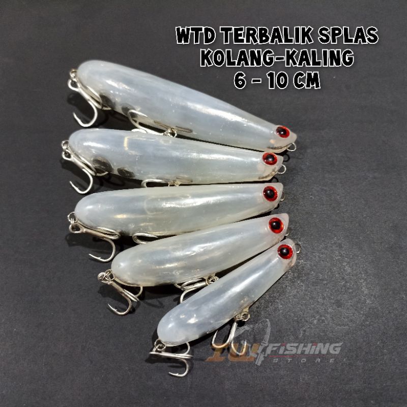 Lure WTD terbalik splas kolang-kaling 6-10 cm bahan lem tembak killer untuk umpan pancing mancing ha