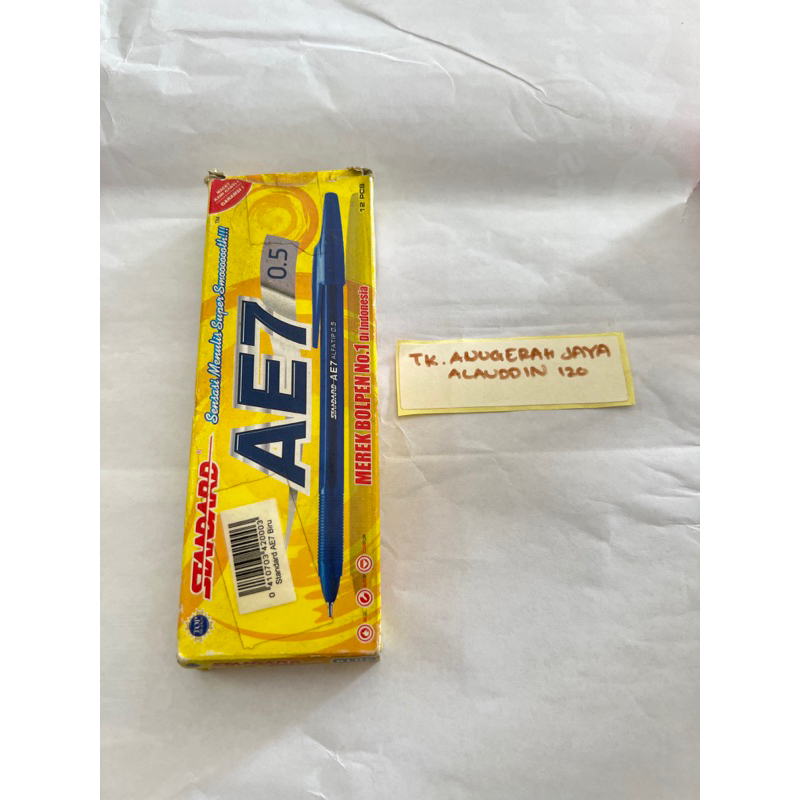 

[1 LUSIN / 12 PC] PULPEN AE7 WARNA BIRU 0.5 MM, Pulpen standard 0.5 mm