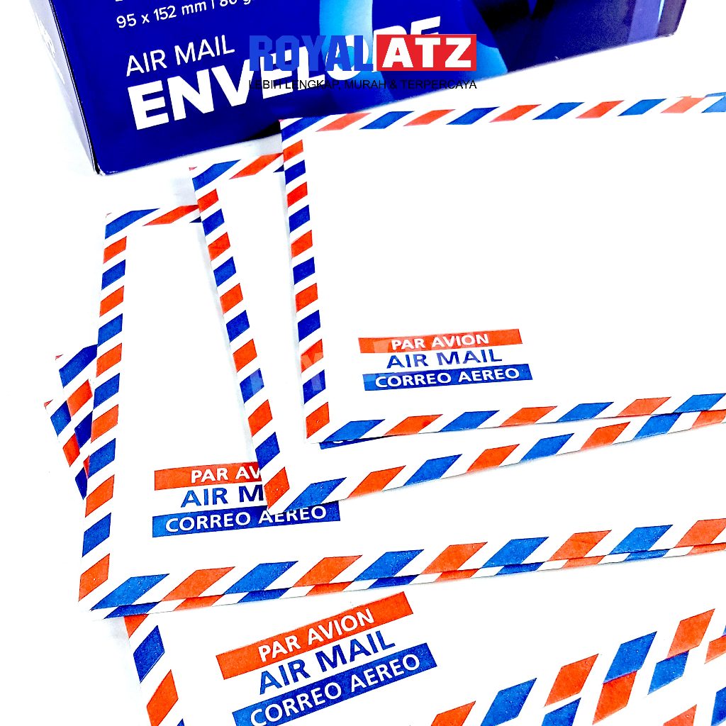 

Amplop Putih Air Mail Lem Paperline No.104 (152 x 95 mm) Isi 100 Pcs