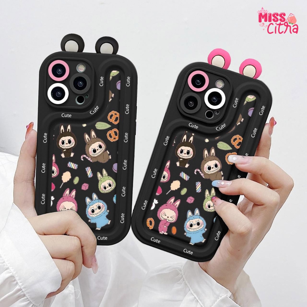 MC2674 SS988 SOFTCASE CASING TELINGA 3D UNTUK SAMSUNG J2 J4 J6 J7 PLUS PRIME A02S A03 A03S A04 A04S 