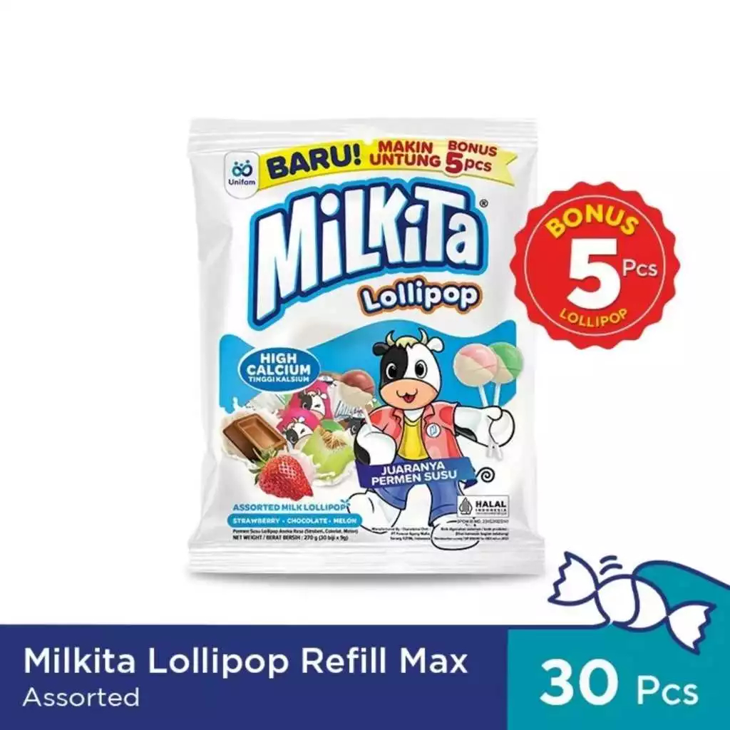 

PERMEN MILKITA LOLLIPOP ISI 30 PCS