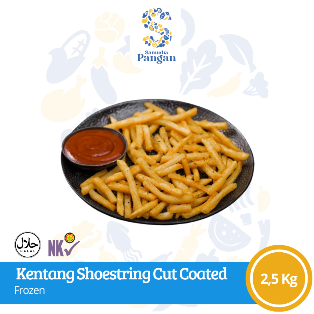 

Kentang French Fries Shoestring Cut Coated 2.5 Kg Frozen Tangerang